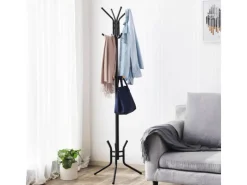 Songmics Garderoben^Hutständer 12 Haken 49 cm x 176 cm Schwarz