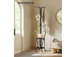 Songmics Kleiderständer mit Regenschirmständer Ø 40 cm x 175 cm Schwarz