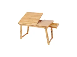 Songmics Laptoptisch Bambus 35 cm x 55 cm x 29 cm Naturfarben