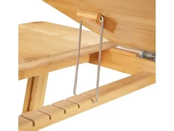 Songmics Laptoptisch Bambus 35 cm x 55 cm x 29 cm Naturfarben