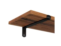 Songmics Vasen|Wandregale^Schweberegal 60 cm x 20 cm x 7 cm Braun-Schwarz