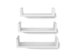 Songmics Wandregale|Regale Massivholz^Schweberegal 3er Set Weiß