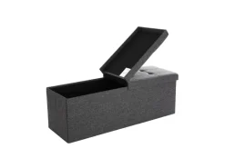 Songmics Sitzbänke^Sitzbank mit Stauraum 38 cm x 110 cm x 38 cm Dunkelgrau