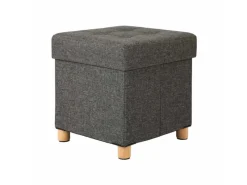 Songmics Hocker^Sitzhocker mit Stauraum 38 cm x 38 cm x 40 cm Grau