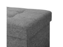 Songmics Sitzbänke|Hocker^Sitztruhe mit Stauraum 38 cm x 76 cm x 40 cm Grau