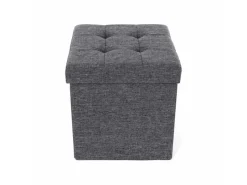 Songmics Hocker^Sitzwürfel mit Stauraum 38 cm x 38 cm x 38 cm Grau