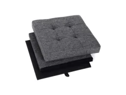 Songmics Hocker^Sitzwürfel mit Stauraum 38 cm x 38 cm x 38 cm Grau