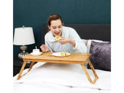 Songmics Sofas^Tischaufsatz Bambus 72 cm x 29 cm x 35 cm Naturfarben