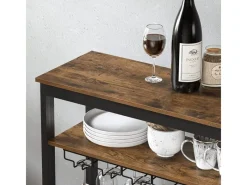 Songmics Weinregal für 24 Flaschen 29 cm x 66 cm x 104 cm Braun-Schwarz