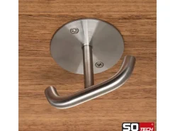 SOTECH Garderoben^Garderobenhaken NELE Doppelhaken T-Form Echt Edelstahl