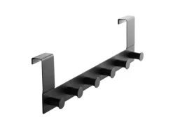 SOTECH Garderoben^Türgarderobe LINEA I Edelstahl mit 6 Haken für Türen mit Falz max. 16 mm