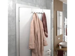 SOTECH Türgarderobe LINEA II Edelstahl mit 6 Haken für 40 mm Türen Ohne Falz