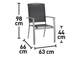 Stapelstuhl Vigo II aus Textilen