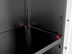 Keter Regale Schwarz^Stilo 2er-Set Kunststoffschrank hoch und niedrig Grau-Schwarz