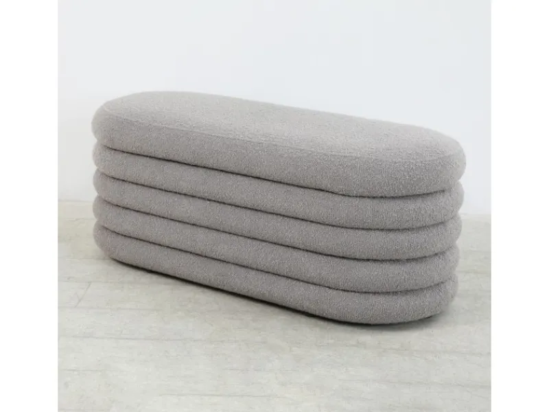 SVITA Blossom XL Hocker Mit Stauraum Sitzhocker Ottomane Pouf Teddyboucle