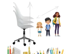SVITA Eddy Kinderschreibtischstuhl Schreibtischstuhl Kinder Drehstuhl Höhenverstellbar