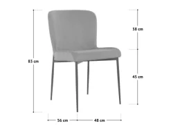 SVITA Stühle^Freddie Esszimmerstuhl 2er Set Cordbezug Polsterstuhl Esszimmer Küchenstuhl Bequem Metallbeine