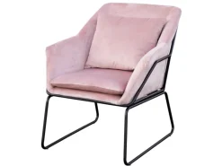 SVITA Josie Loungesessel Gepolstert Mit Armlehne Metallgestell Samtbezug