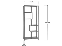 SVITA Kela Metallregal 6 Ebenen Küchenregal Badregal Industrial Style