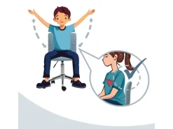 SVITA Linus Schreibtischstuhl Kinder Drehstuhl Stoffbezug