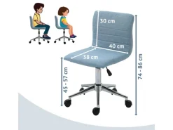 SVITA Linus Schreibtischstuhl Kinder Drehstuhl Stoffbezug