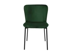 SVITA Stühle^Mary 2er Set Esszimmerstuhl Polsterstuhl Ohne Armlehnen Samt Dunkelgrün/Schwarz