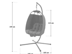 SVITA Nelly Hängesessel Mit Gestell Klappbar Hängekorb