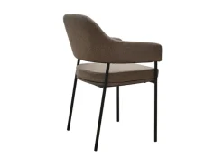 SVITA Stühle^Scarlett 2er Set Esszimmerstühle Armlehnstuhl Polsterstuhl Stoff Braun