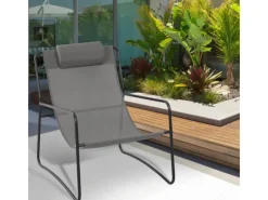 SVITA Sveio 2er Set Outdoor Relaxsessel Gartenstuhl Mit Kissen Liegestuhl