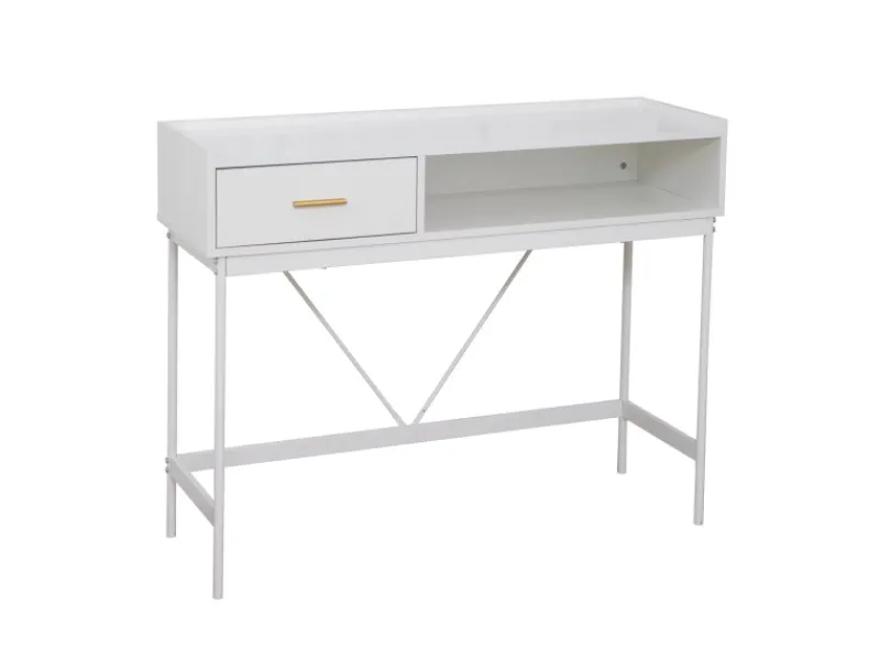 SVITA Sideboards|Regal Weiß^Valeo Konsolentisch Schmal Mit Ablage Standregal Flurtisch Mit Schublade Weiß