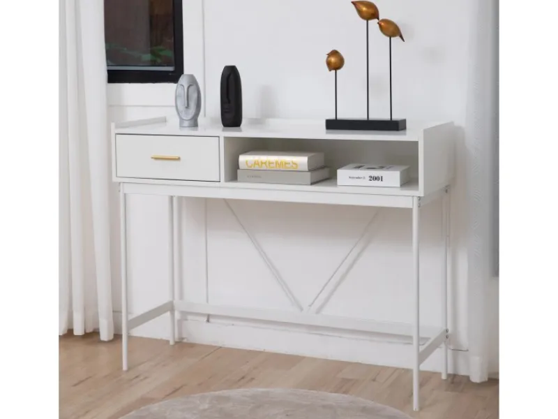 SVITA Sideboards|Regal Weiß^Valeo Konsolentisch Schmal Mit Ablage Standregal Flurtisch Mit Schublade Weiß
