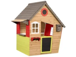 SwingKing Leitern^Swing King Spielhaus Fairytale 144 cm x 140 cm x 106 cm Natur FSC®