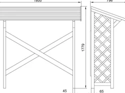 Tetzner und Jentzsch Holzregale^T & J Kaminholzregal Anne 178 cm x 179 cm