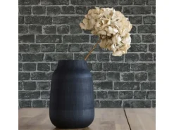 Tadessi Tapezierzubehör^Tapete Steinoptik Dino M1 No 45 Vliestapete Schwarz Grau Steintapete