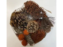 Vasen|Kunstpflanzen^Tannenzapfen und Deko im Netz Orange