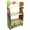 Teamson Kids Kinderbücherregal Dinosaurier Holz Stauraum Blau