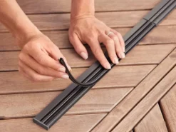 Tesa ® teleskopierbare Alu-Lamellentür Anthrazit