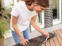 Tesa ® teleskopierbare Alu-Lamellentür Anthrazit