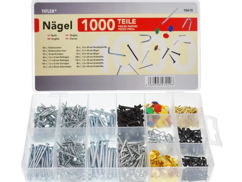 Tifler Stifte^1000 Nägel In Sortimentsbox