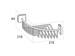 Tiger Eckregale^Eck-Duschablage Onu Edelstahl gebürstet