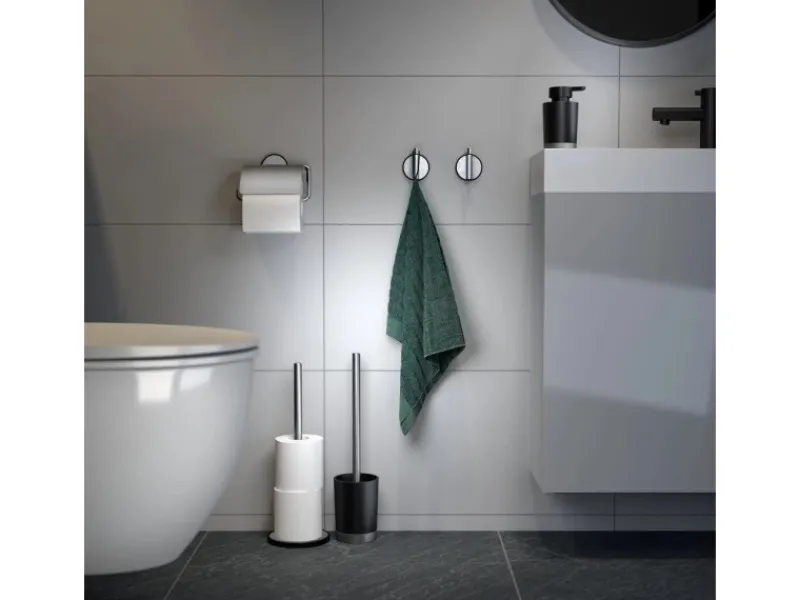 Tiger Aufbewahrung^Reserverollenhalter Tune freistehend Edelstahl gebürstet-Schwarz