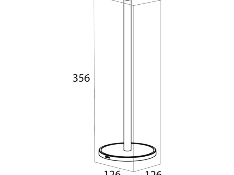 Tiger Aufbewahrung^Reserverollenhalter Tune freistehend Edelstahl gebürstet-Schwarz