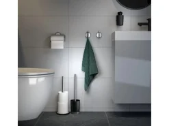 Tiger Klebefolien^Toilettenpapierhalter Tune mit Deckel Edelstahl gebürstet-Schwarz