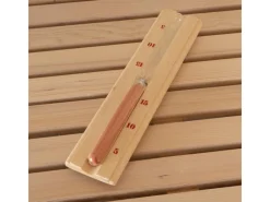 Home Deluxe Traditionelle Sauna SKYLINE BIG Tannenholz Natur XL mit Kunststeinwand