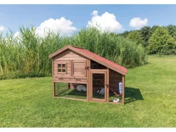 Trixie Kleintierbedarf^Kleintierstall Natura mit Freilaufgehege 151 cm x 107 cm x 80 cm Braun