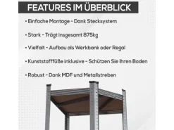 Tronitechnik Metallregale|Kellerregale^Schwerlastregal Kellerregal Lagerregal 40 X 40 X 70 X 70 X 180 Cm Stahlgestell Bis 875 Kg 5 Ablagen