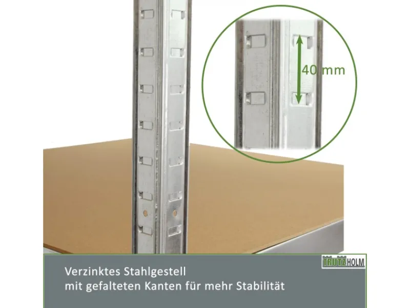 TRUTZHOLM 2er Set XXL Schwerlastregal 180x120x60 cm 875 kg Traglast Werkstattregal