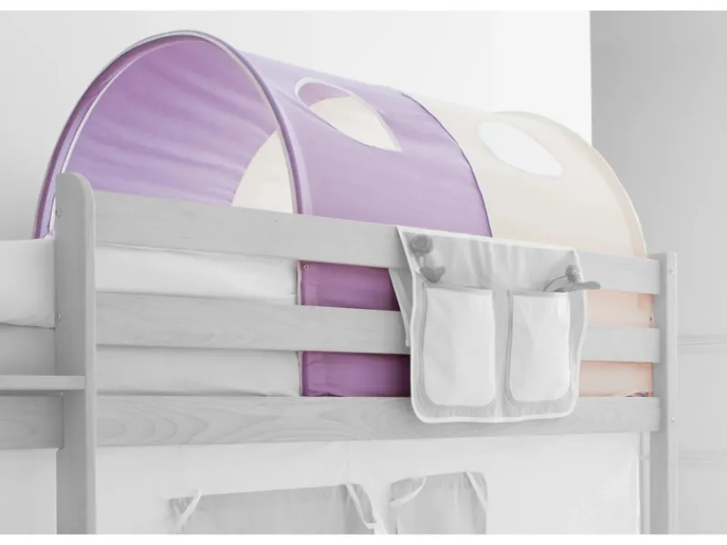 Betten^Tunnel für Hoch- und Etagenbetten Lila-Beige
