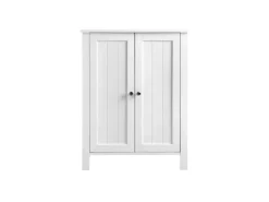 Vasagle Badezimmerschrank mit 2 Türen 30 cm x 60 cm x 80 cm Weiß