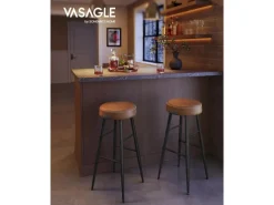 Vasagle Barhocker 2er-Set Braun